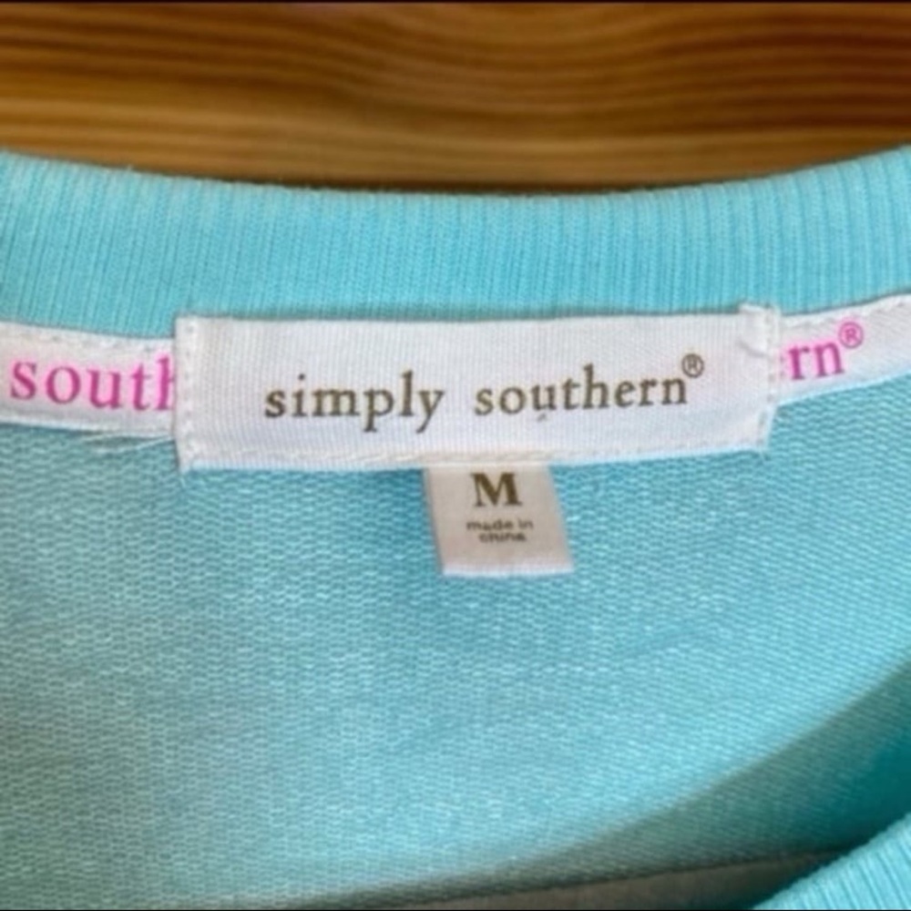 Simply southern let’s go girls Terry cloth sweatshirt medium - Picture 2 of 8